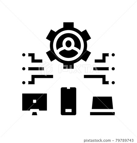 devices connection of user ugc glyph icon vector illustration 79789743