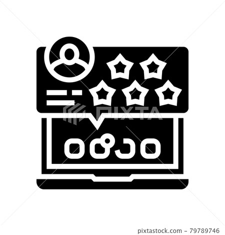 review and feedback of services ugc glyph icon vector illustration 79789746
