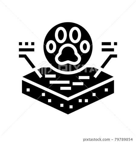 animal footprint on soil glyph icon vector illustration animal footprint on soil glyph icon vector illustration 79789854