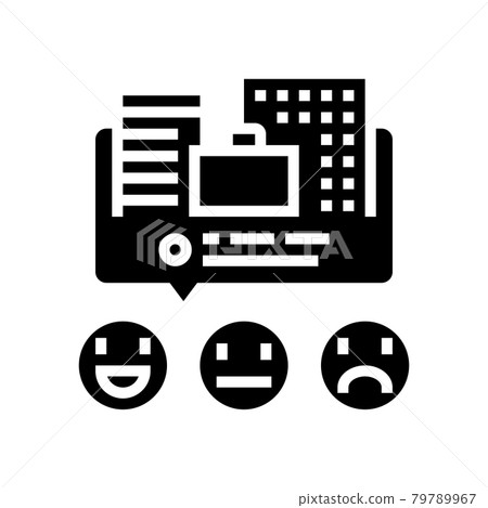 reviews business services glyph icon vector illustration 79789967
