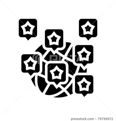 world reputation management glyph icon vector illustration world reputation management glyph icon vector illustration 79789972