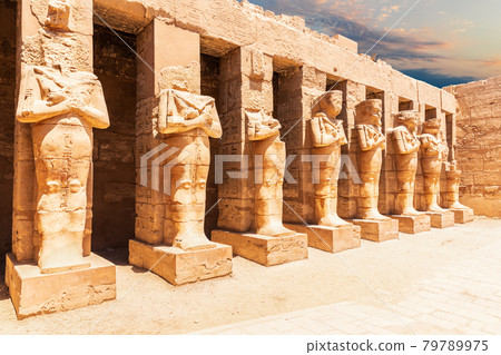 Statues of the Great Temple of Amun, Karnak Temple, Luxor, Egypt Statues of the Great Temple of Amun, Karnak Temple, Luxor, Egypt 79789975