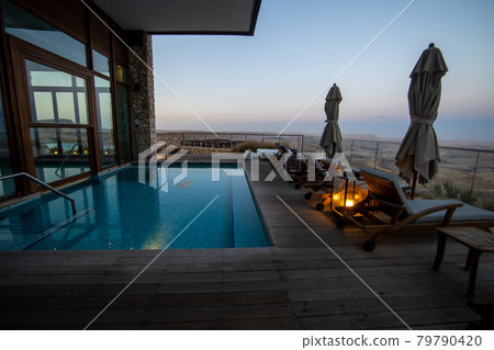 Luxury hotel in desert landscape in Israel Luxury hotel in desert landscape in Israel 79790420