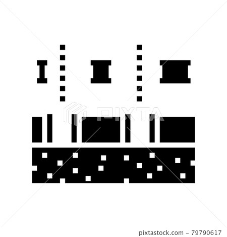 stages of pipeline construction glyph icon vector illustration 79790617