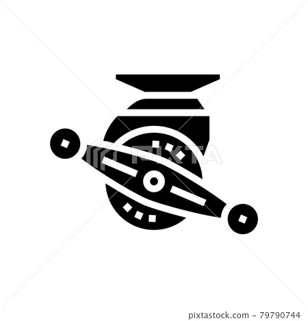 bait cast reel glyph icon vector illustration 79790744