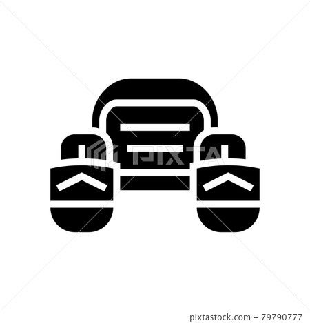 fly fishing pontoon glyph icon vector illustration 79790777