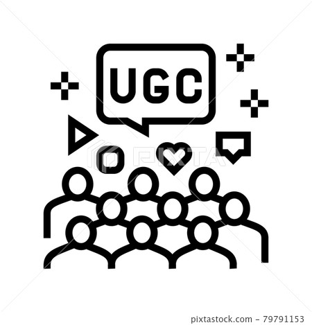 public social media users ugc line icon vector illustration public social media users ugc line icon vector illustration 79791153