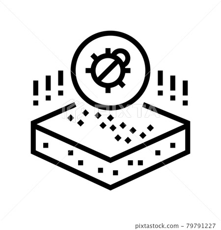 dangerous bug on soil line icon vector illustration dangerous bug on soil line icon vector illustration 79791227