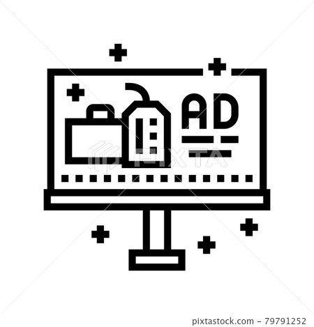 offline advertise line icon vector illustration offline advertise line icon vector illustration 79791252