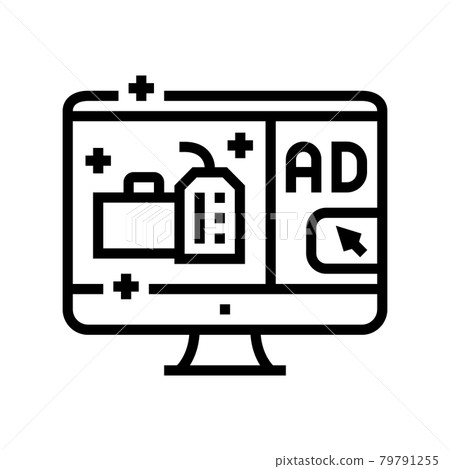 online advertising line icon vector illustration online advertising line icon vector illustration 79791255