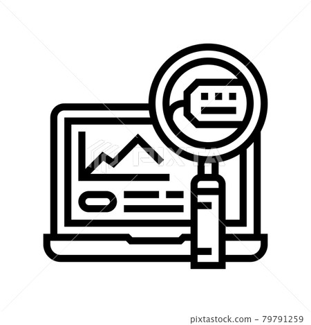 marketing research line icon vector illustration 79791259