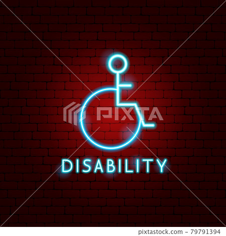 Disability Neon Label Disability Neon Label 79791394