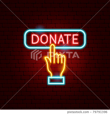 Donate Neon Sign Donate Neon Sign 79791396