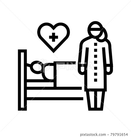 helping and caring for sick people line icon vector illustration helping and caring for sick people line icon vector illustration 79791654