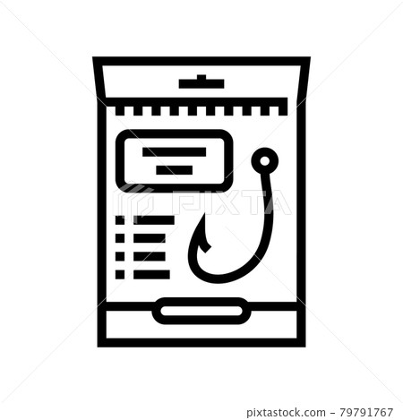hook for spinning line icon vector illustration 79791767