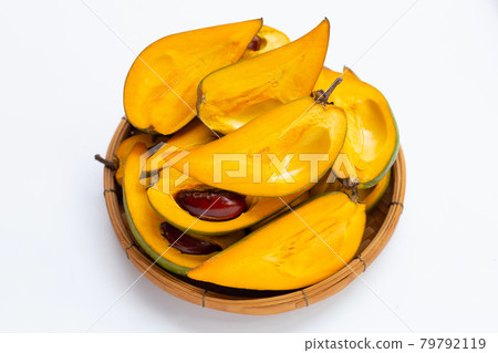 Canistel fruit on white background. Canistel fruit on white background. 79792119