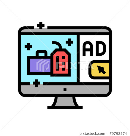 online advertising color icon vector illustration online advertising color icon vector illustration 79792374