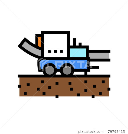 pipe layer machine color icon vector illustration pipe layer machine color icon vector illustration 79792415