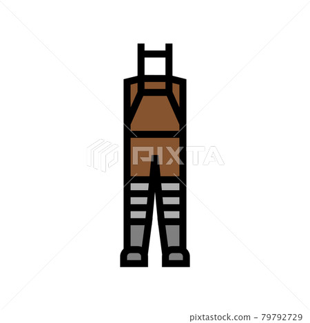 fly fishing waders color icon vector illustration 79792729