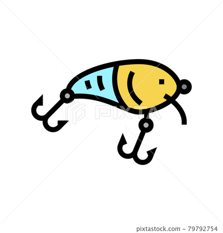 crankbait fishing accessory color icon vector illustration 79792754