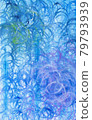 Abstract texture with blue brush prints for background and other design  79793939