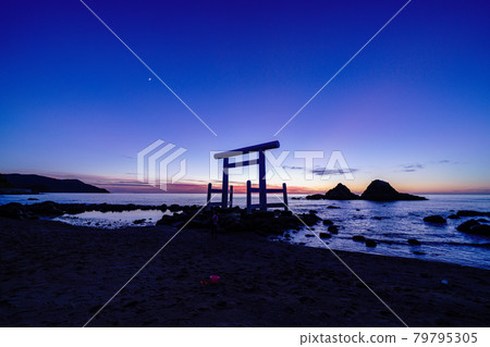 糸島市二見浦的夜景 糸島市二見浦的夜景 79795305