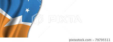 Argentine Antarctica flag on white background. White background with place for text near the flag of Argentine Antarctica 79795511