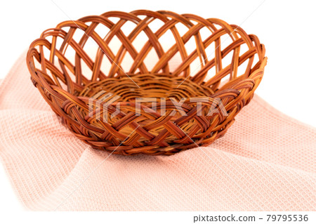 Wicker basket and towel Wicker basket and towel 79795536