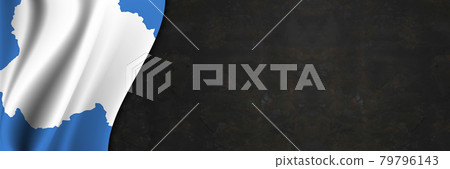 Antarctica flag on concrete wall. Banner with fabric texture of the flag of Antarctica Antarctica flag on concrete wall. Banner with fabric texture of the flag of Antarctica 79796143