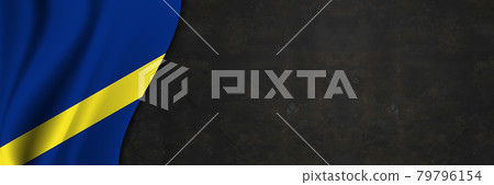 Curacao flag on concrete wall. Banner with fabric texture of the flag of Curacao Curacao flag on concrete wall. Banner with fabric texture of the flag of Curacao 79796154