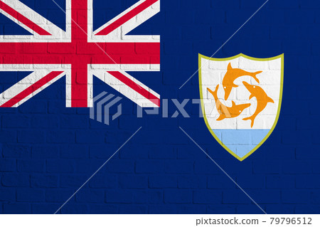 Flag of Anguilla. Brick wall texture of the flag of Anguilla Flag of Anguilla. Brick wall texture of the flag of Anguilla 79796512