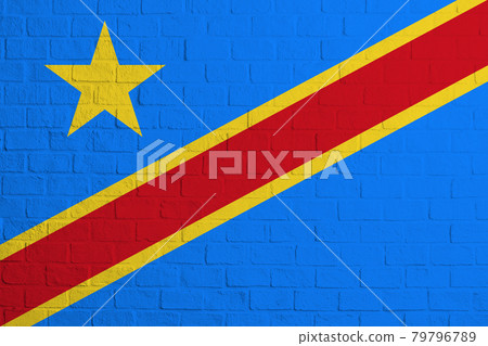 Flag of Democratic Republic of the Congo Brick wall texture of the flag of Democratic Republic of the Congo Flag of Democratic Republic of the Congo Brick wall texture of the flag of Democratic Republic of the Congo 79796789