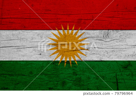 Flag of Kurdistan. Wooden texture of the flag of Kurdistan Flag of Kurdistan. Wooden texture of the flag of Kurdistan 79796964