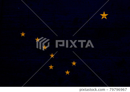 Flag of Alaska. Wooden texture of the flag of Alaska Flag of Alaska. Wooden texture of the flag of Alaska 79796967