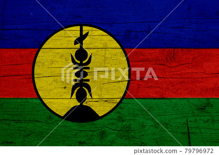 Flag of New Caledonia. Wooden texture of the flag of New Caledonia Flag of New Caledonia. Wooden texture of the flag of New Caledonia 79796972