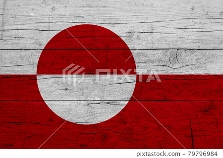 Flag of Greenland. Wooden texture of the flag of Greenland Flag of Greenland. Wooden texture of the flag of Greenland 79796984