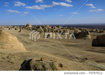 Yardang landform landscape in west of china 79797012