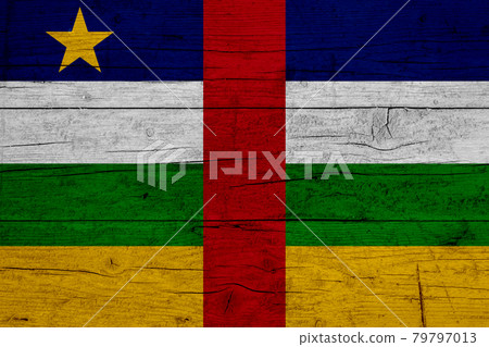 Flag of Central African Republic. Wooden texture of the flag of Central African Republic Flag of Central African Republic. Wooden texture of the flag of Central African Republic 79797013