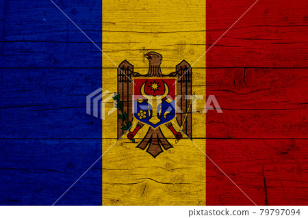 Flag of Moldova. Wooden texture of the flag of Moldova Flag of Moldova. Wooden texture of the flag of Moldova 79797094
