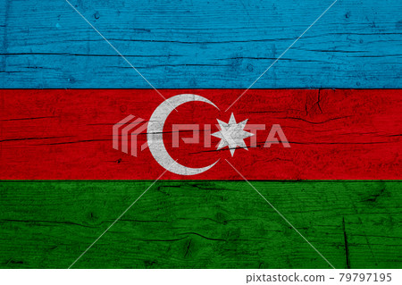 Flag of Azerbaijan. Wooden texture of the flag of Azerbaijan Flag of Azerbaijan. Wooden texture of the flag of Azerbaijan 79797195
