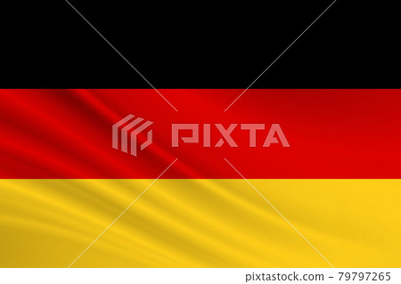 Flag of Germany. Fabric texture of the flag of Germany 79797265