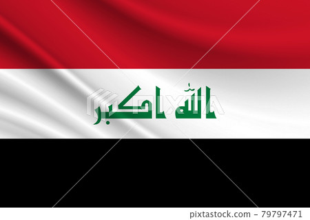 Flag of Iraq Fabric texture of the flag of Iraq 79797471
