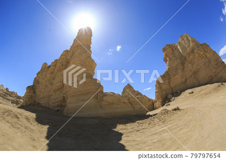 Yardang landform landscape in west of china 79797654
