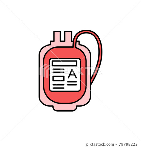 Donor blood bank color line icon. Pictogram for web page, mobile app 79798222