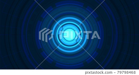 Abstract overlap circle digital background, smart lens technology with light effect 79798468