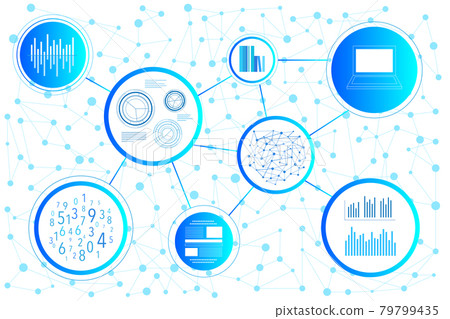 Graph Numeric Technology Data Icon AI Vector Material 79799435