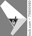 Black cat in a geometric pattern 79800980