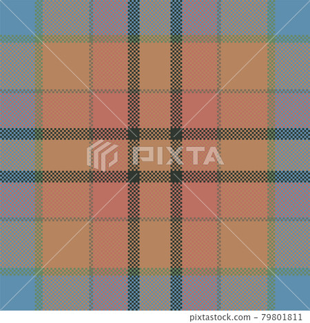 Pixel background vector design. Modern seamless pattern plaid. Square texture fabric. Tartan scottish textile. Beauty color madras ornament. 79801811