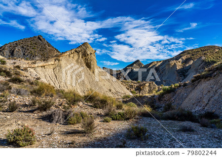 Tabernas desert, Desierto de Tabernas near Almeria, andalusia region, Spain 79802244