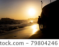 稻村崎日落和剪影 79804246